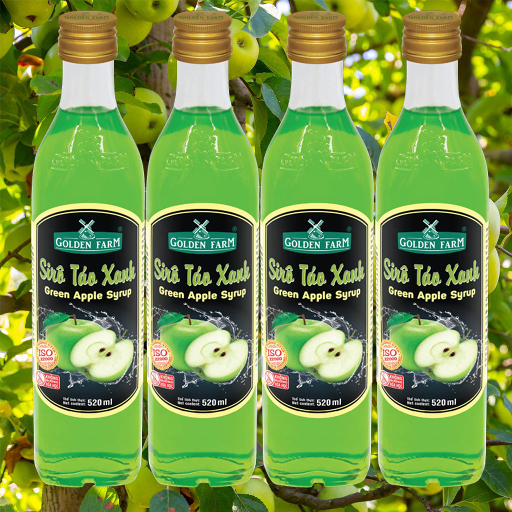 Siro táo Golden Farm Green Apple Syrup 520ml