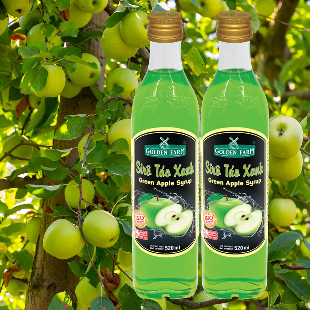 Siro táo Golden Farm Green Apple Syrup 520ml