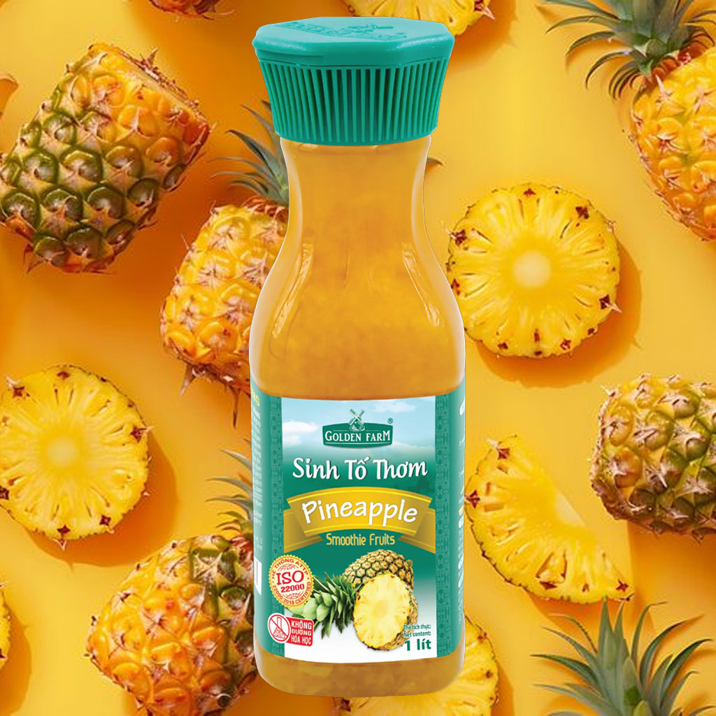 Sinh Tố Thơm Golden Farm Pineapple Smoothie Fruits 1L