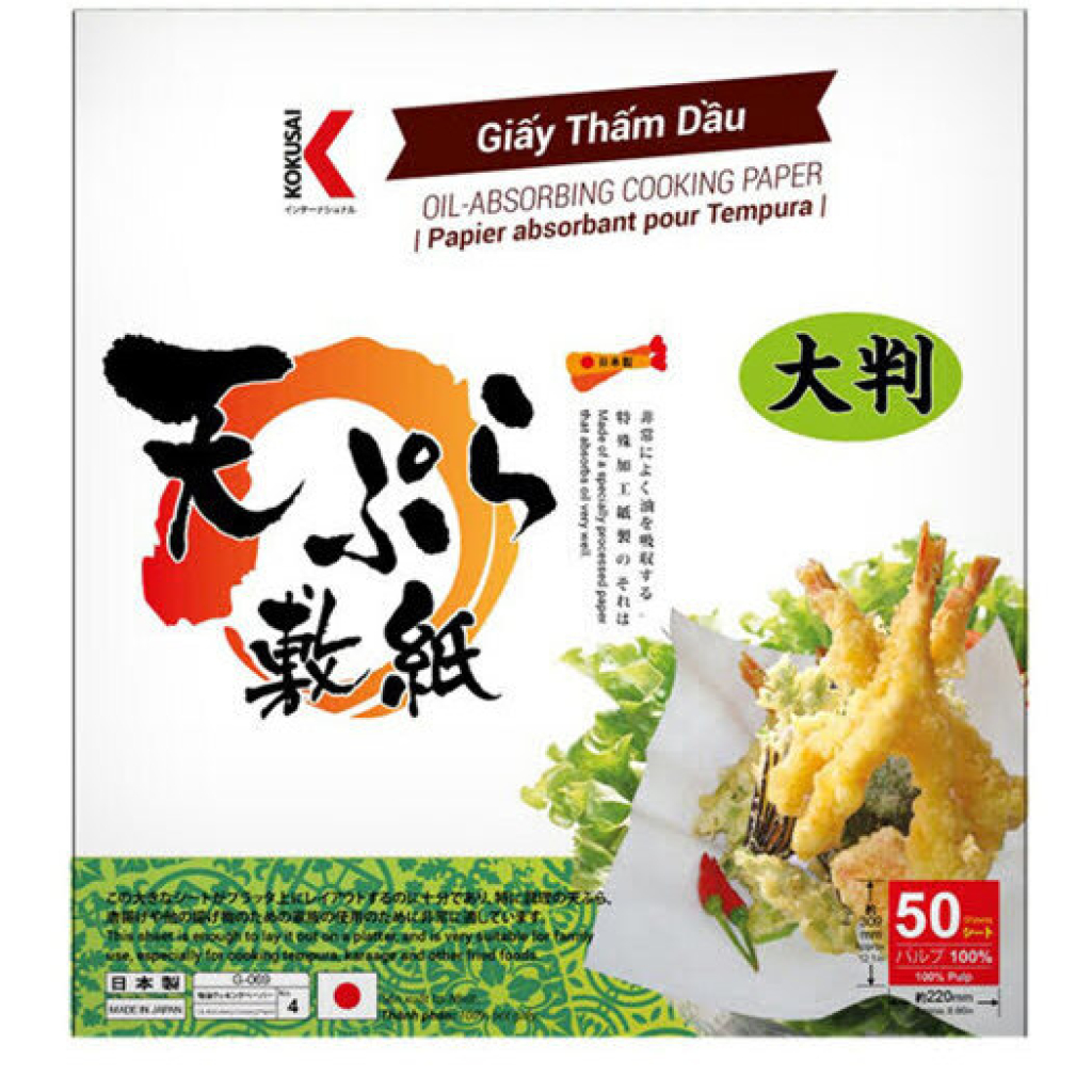 Giấy thấm dầu Tempura Oil absorbing Cooking Paper 500 sheet
