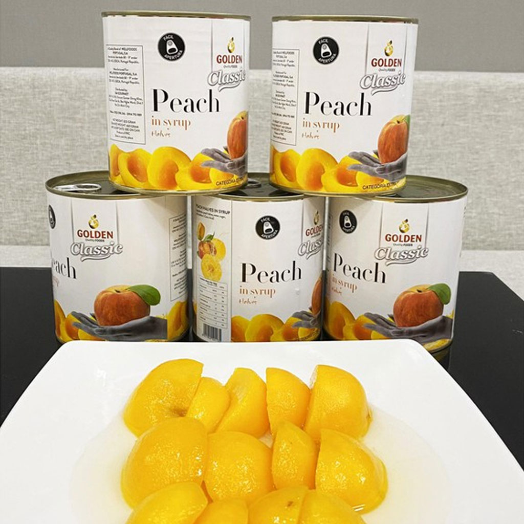 Đào Ngâm Golden Classic Peach in Syrup Halves 820gr