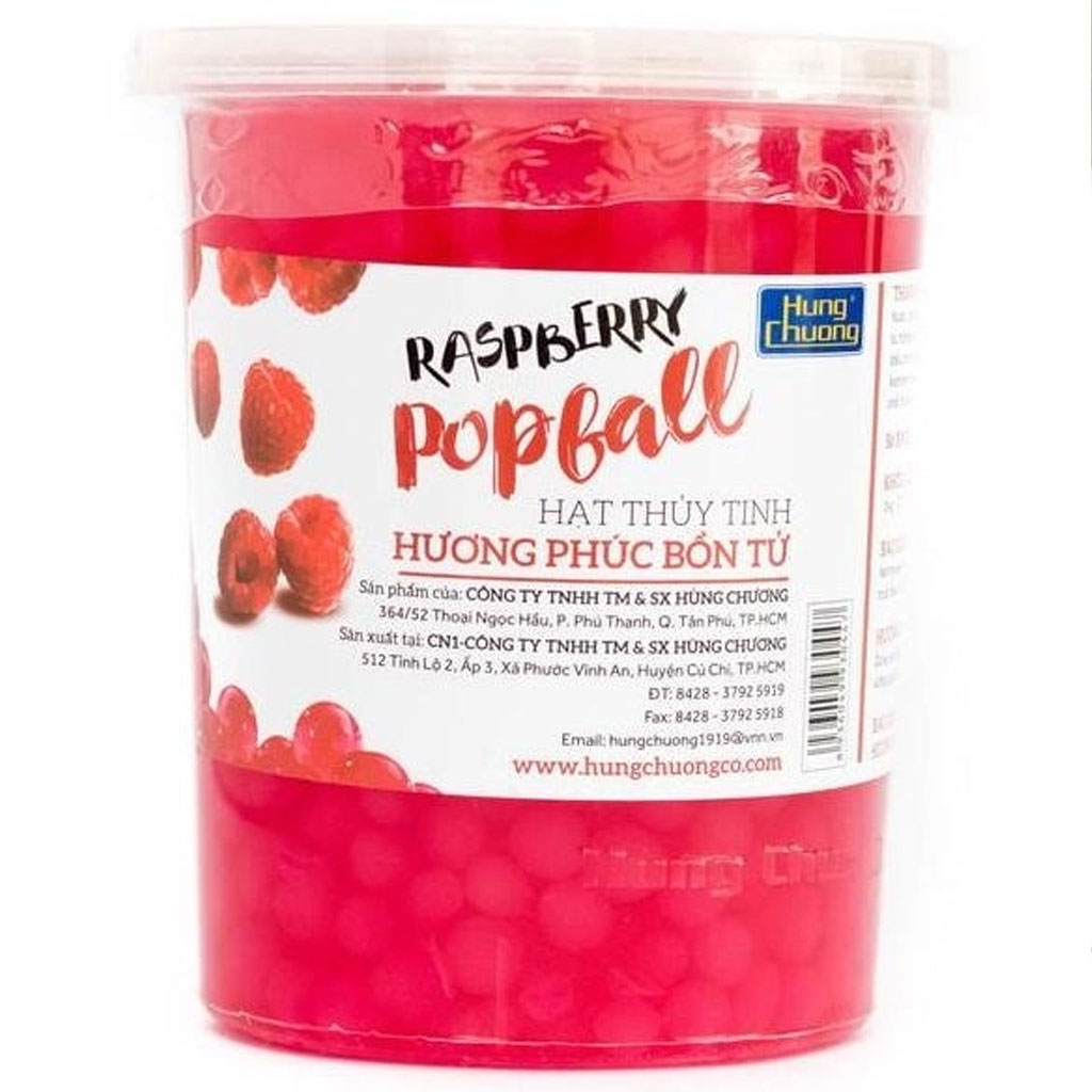 Hạt Thủy Tinh Phúc Bồn Tử Hùng Chương Raspberry Popball 1kg