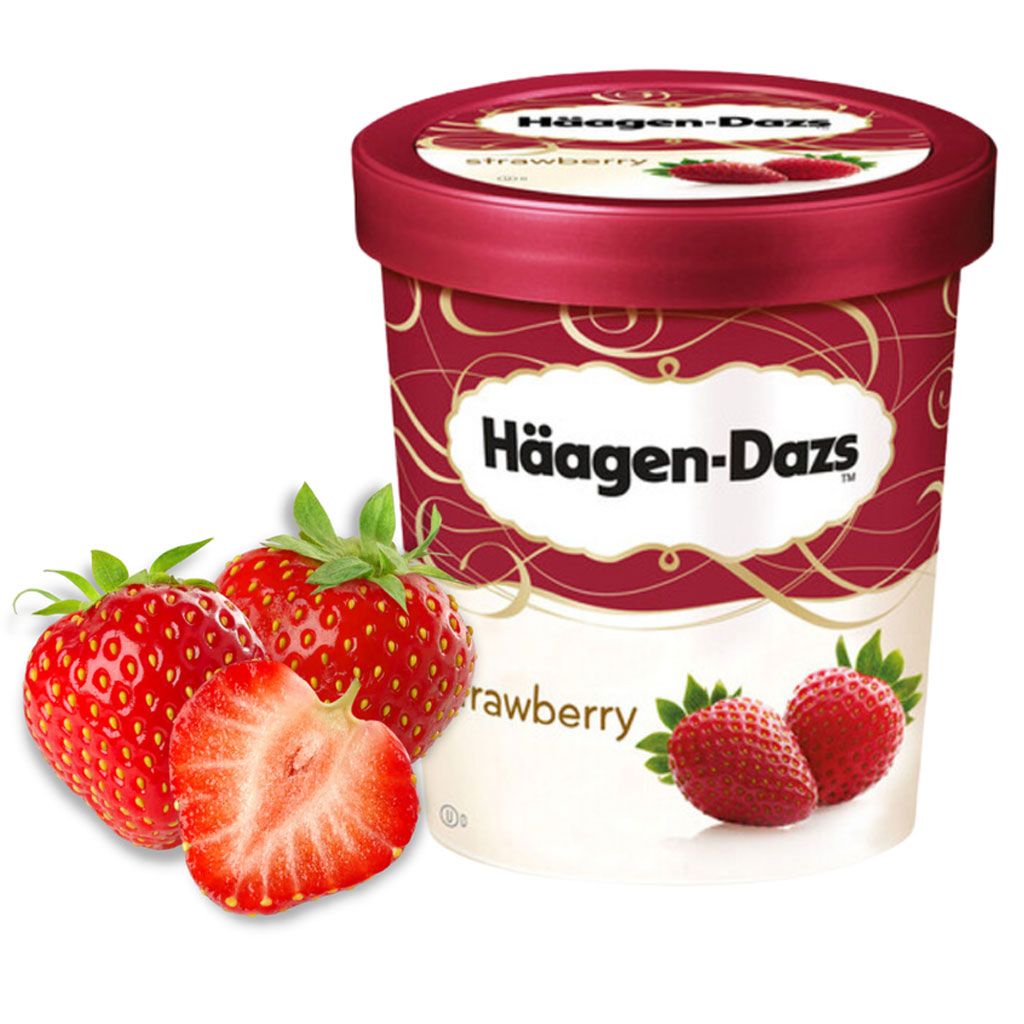 Kem dâu tây Häagen-Dazs Strawberries & Cream 473ml F118926