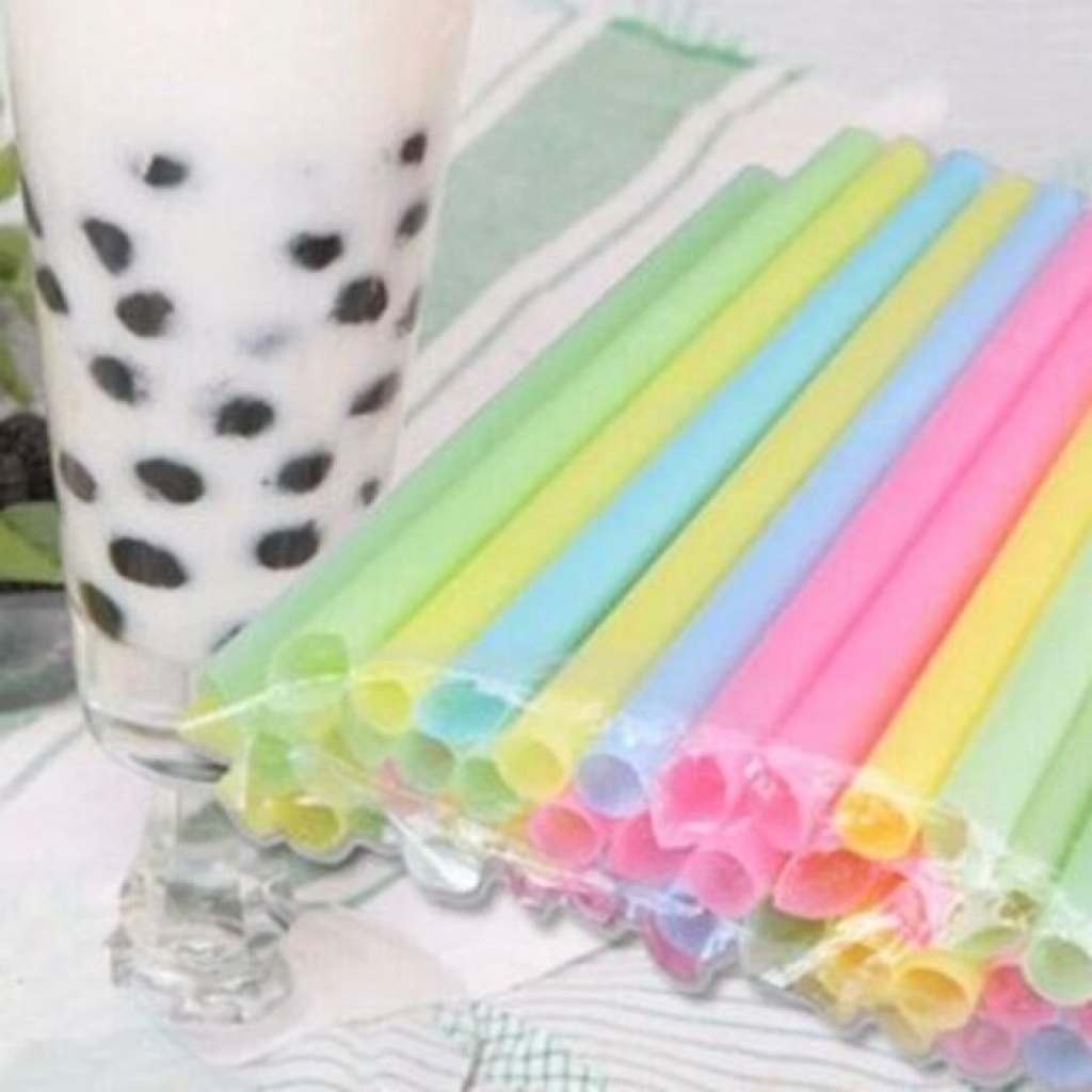 Ống hút trân châu nhiều màu nhọn một đầu 500gr