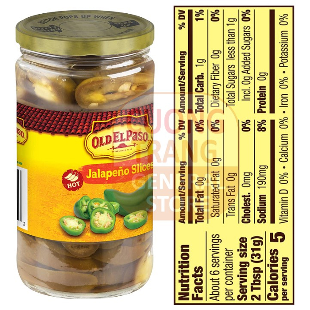 Ớt Cắt Lát Old ElPaso Jalapeno Slices 340g