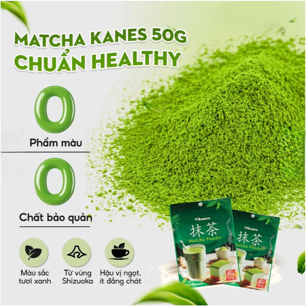 Bột trà xanh Nhật Bản Kanes Matcha Powder 50g
