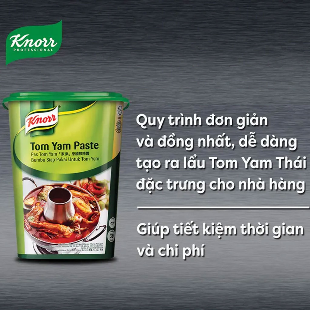 Súp nền lẩu Thái Knorr Tom Yam Paste 1.5kg