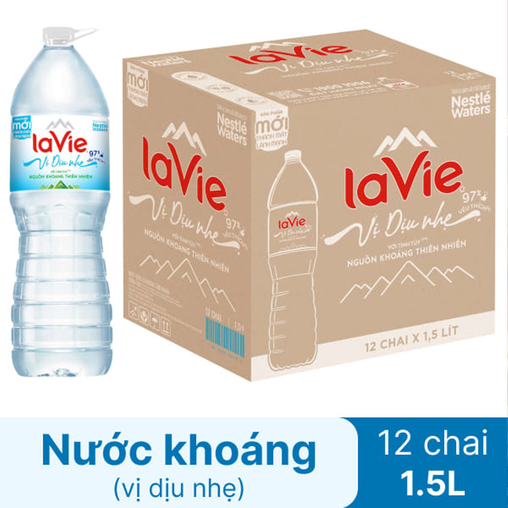 Nước khoáng thiên nhiên Lavie 1.5 lít