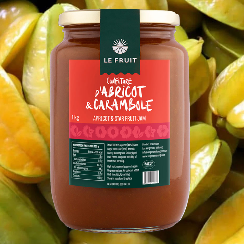 Mứt mơ khế Le Fruit Apricot and Star Fruit Jam 1kg