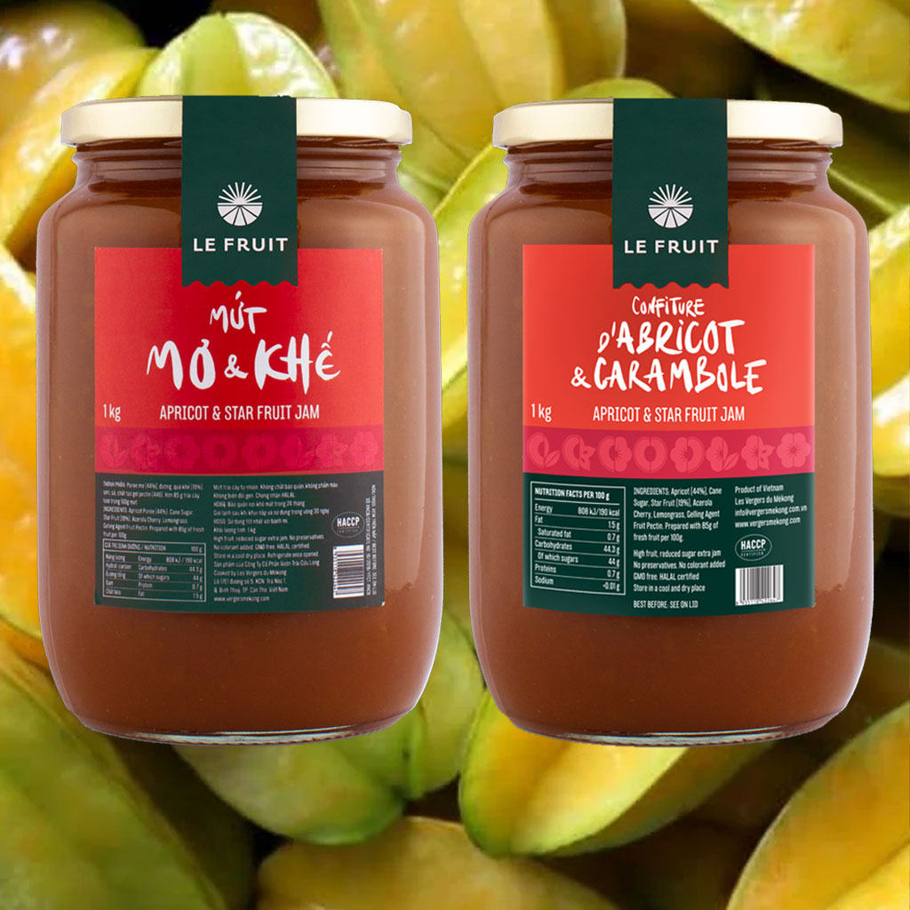 Mứt mơ khế Le Fruit Apricot and Star Fruit Jam 1kg