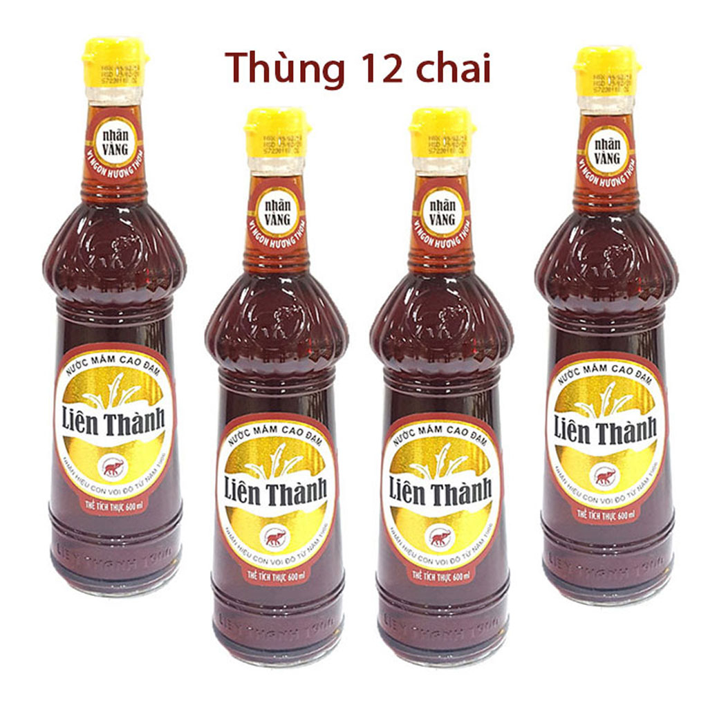 Nước mắm Liên Thành nhãn vàng 600ml