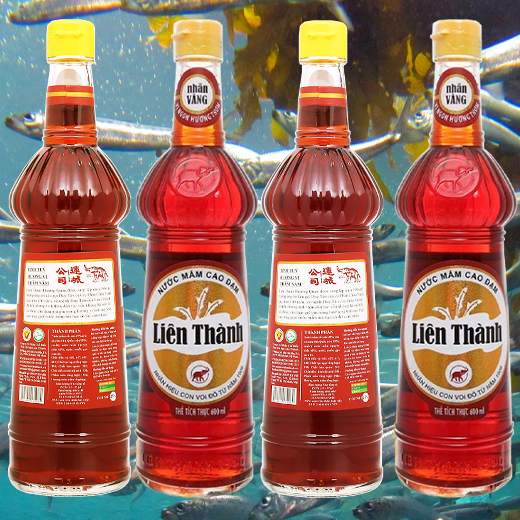 Nước mắm Liên Thành nhãn vàng 600ml