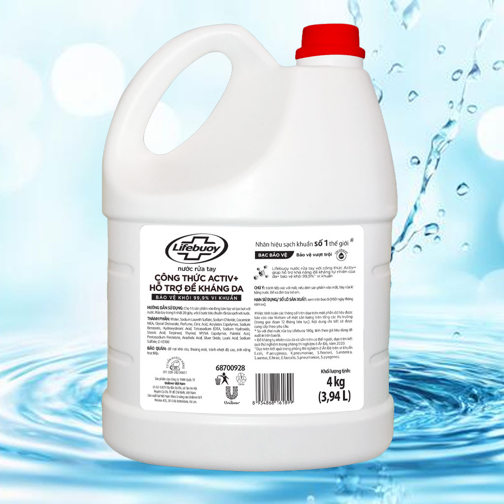 Nước rửa tay Lifebuoy 4kg x 3