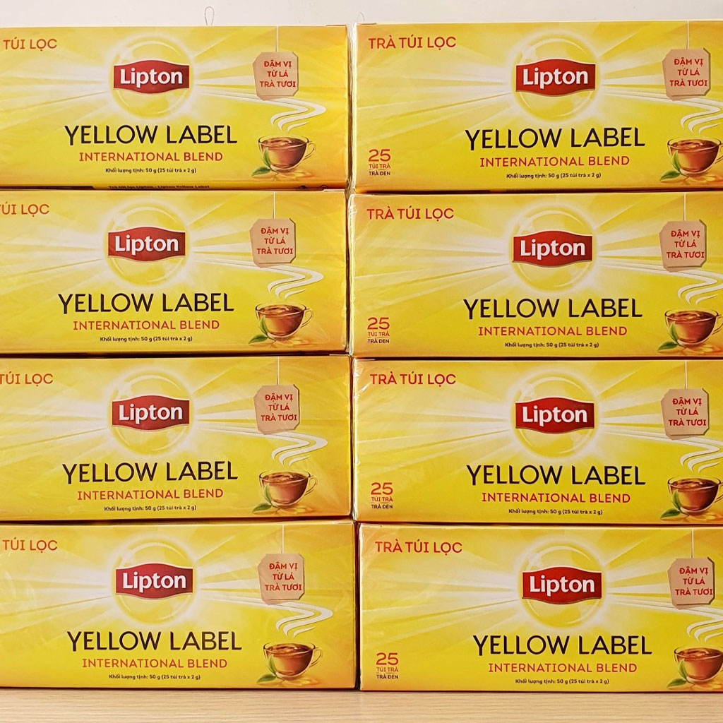 Trà túi lọc Lipton nhãn vàng 25 túi