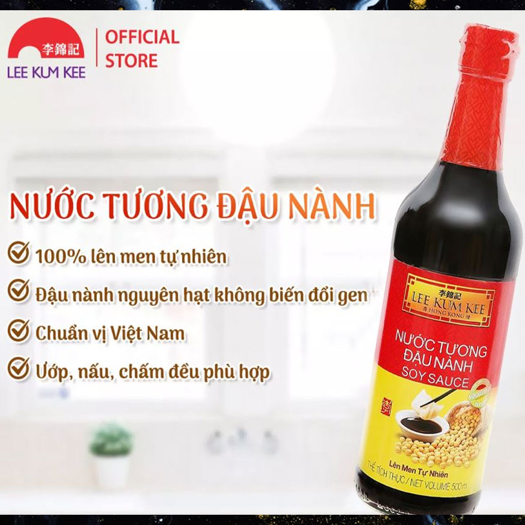 Nước tương đậu nành Lee Kum Kee 500ml
