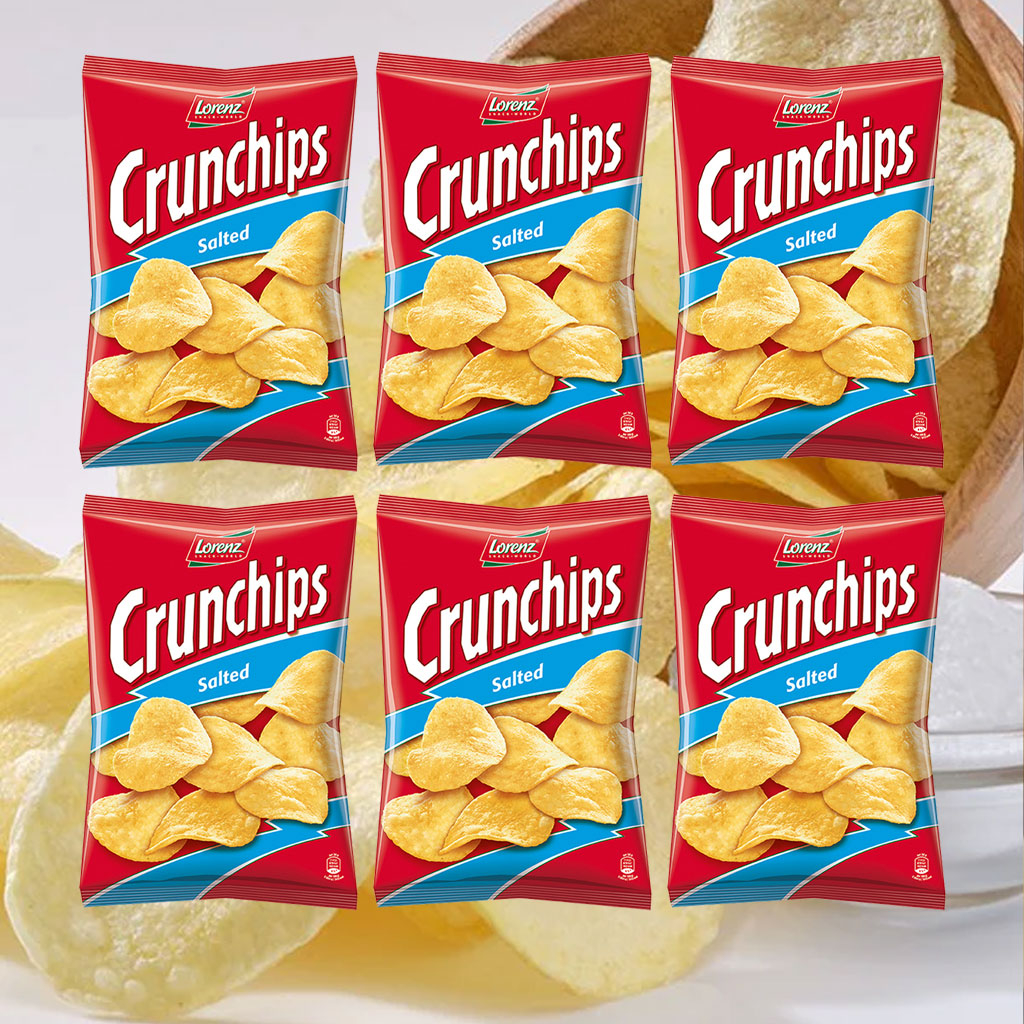Khoai tây chiên vị muối Lorenz Crunchips Salted 100g F121899