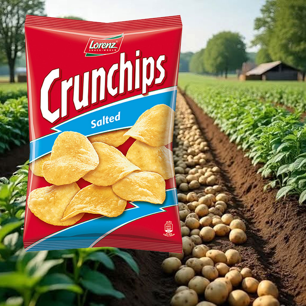 Khoai tây chiên vị muối Lorenz Crunchips Salted 100g F121899