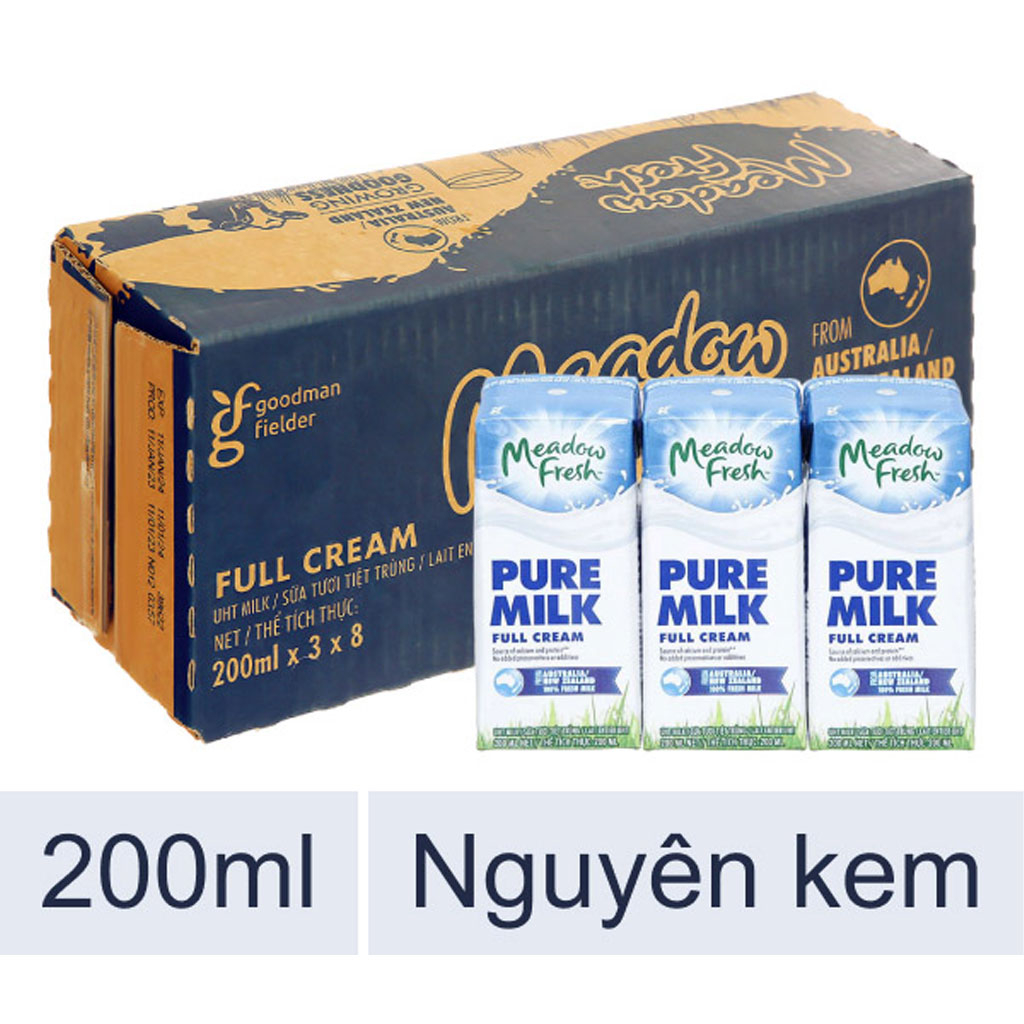 Sữa tươi tiệt trùng nguyên kem Meadow Fresh 200ml