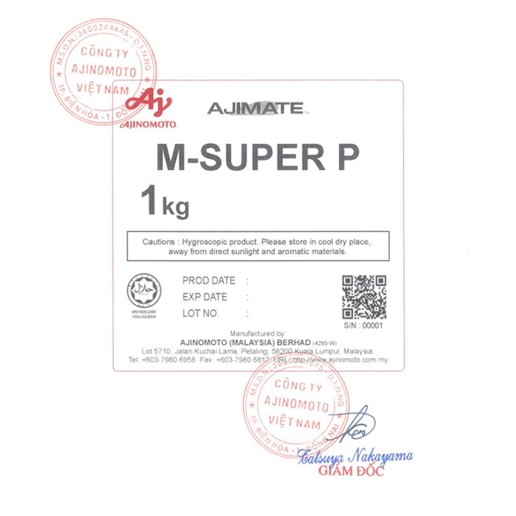 Bột gia vị M-Super P Seasoning Powder 1kg x 20