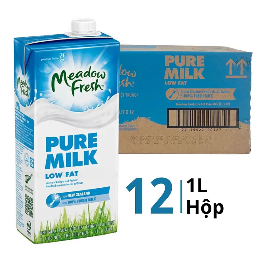 Sữa tươi tiệt trùng ít béo Meadow Fresh 1 lít