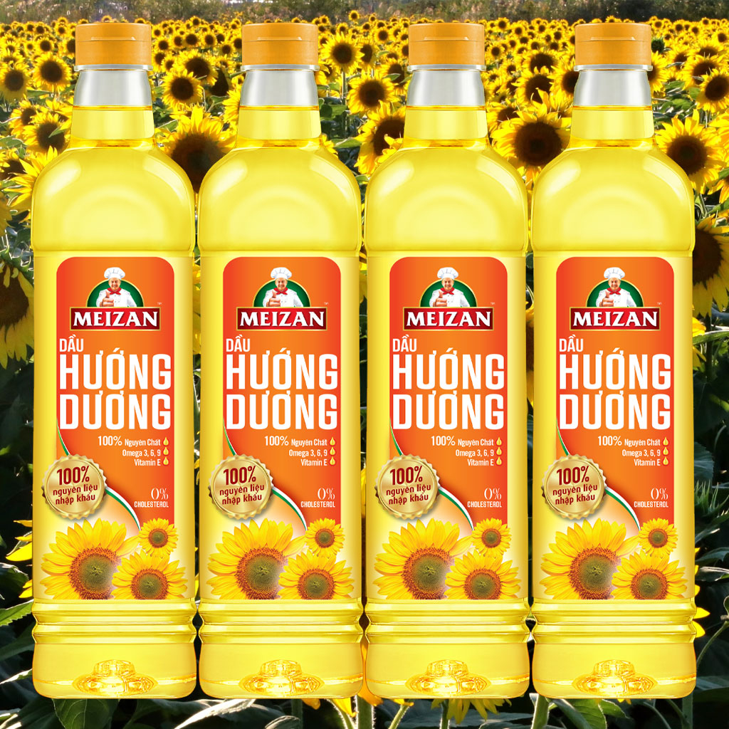 Dầu hướng dương Meizan Pure Sunflower Oil 1 lít