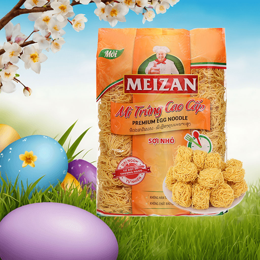 Mì trứng cao cấp sợi nhỏ Meizan 500g