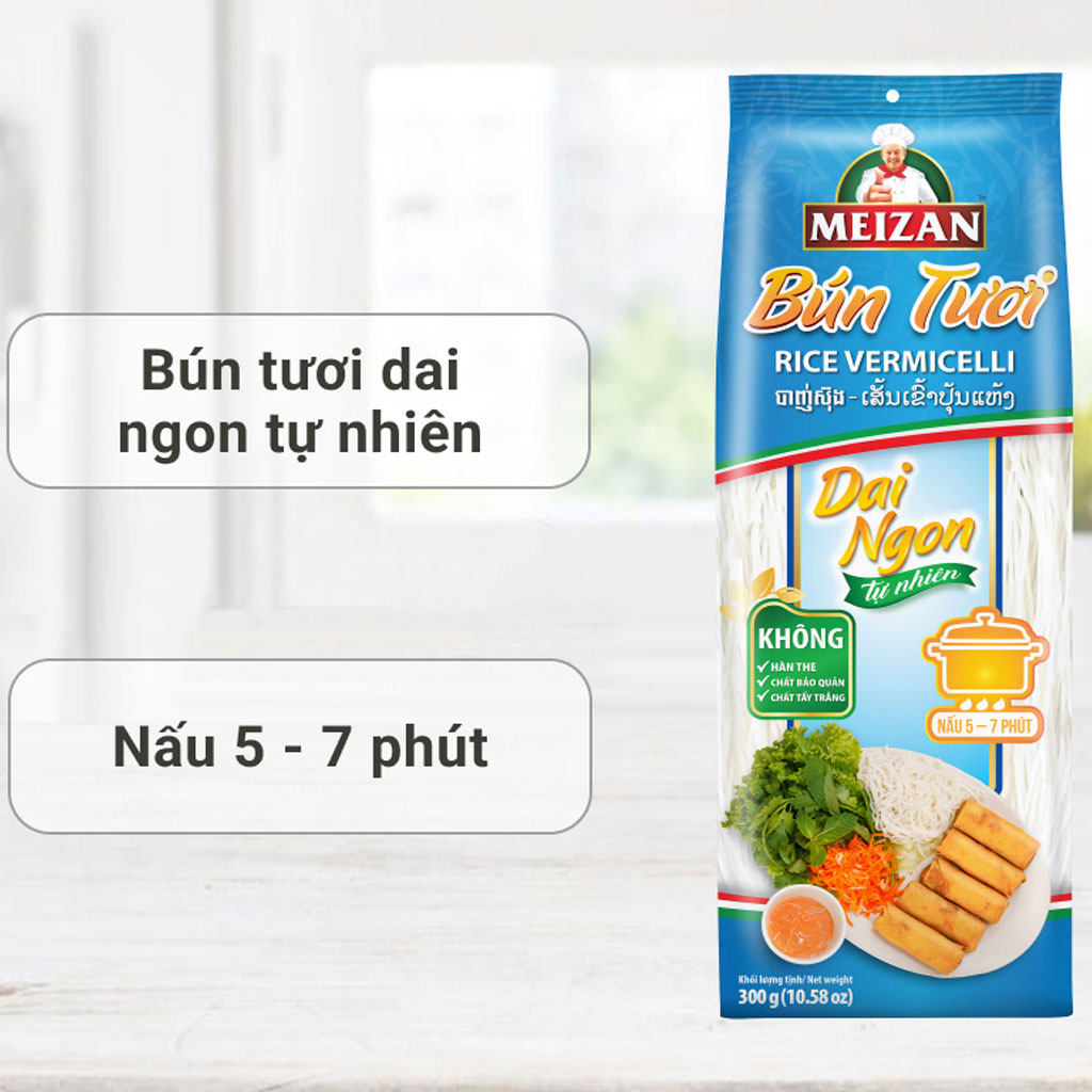 Bún tươi Meizan Rice Vermicelli 300g