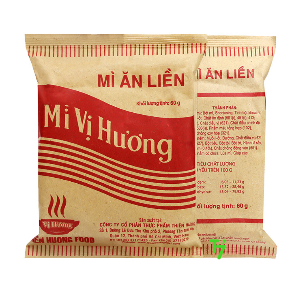 Mì Vị Hương gói giấy 60gr x 100