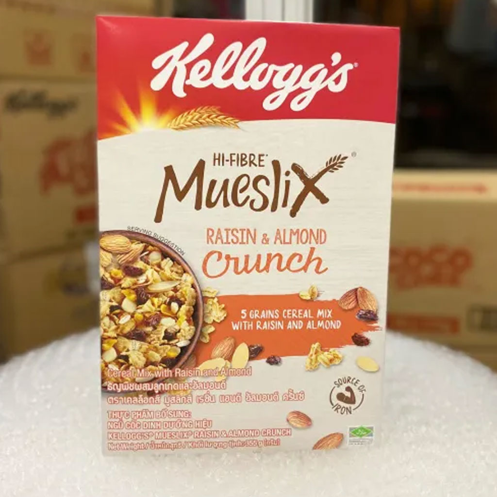 Ngũ Cốc Kellogg's Mueslix Raisin & Almond Crunch 355g