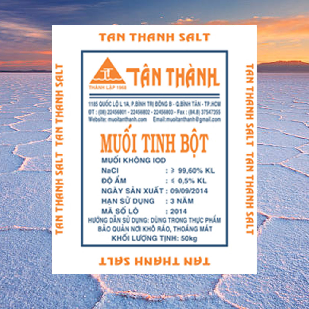 Muối tinh sấy I-ốt Tân Thành gói 500g