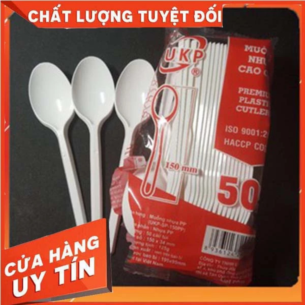 Muỗng nhựa gói 50 cái