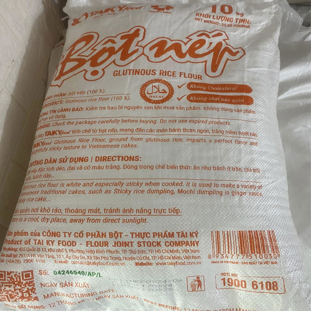 Bột nếp Tài Ký Taiky 100% 10kg