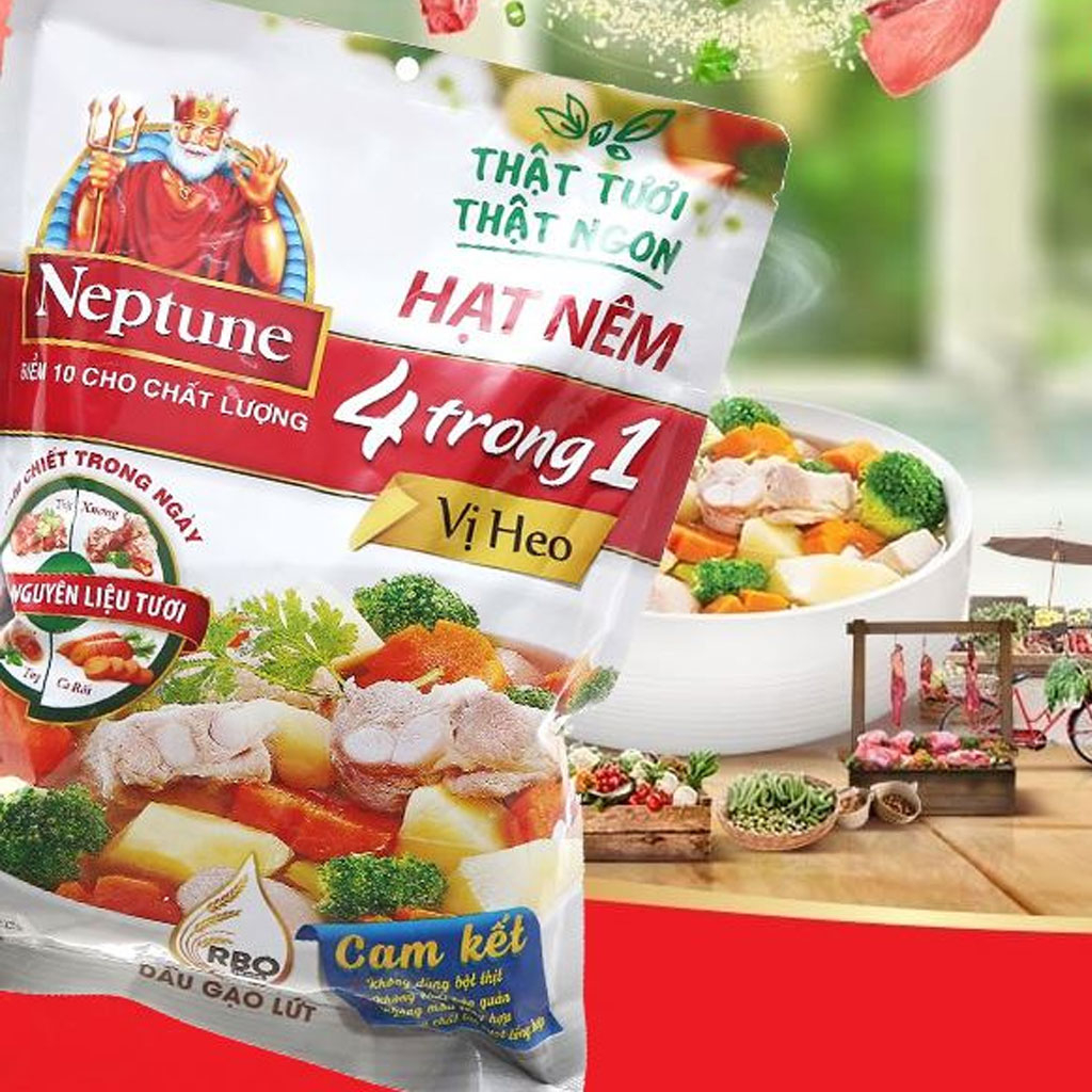 Hạt nêm Neptune 4 trong 1 vị heo 850g