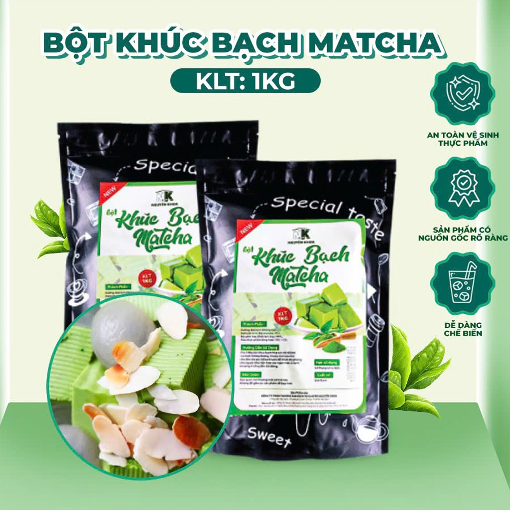 Bột khúc bạch matcha Nguyên Khoa 1kg