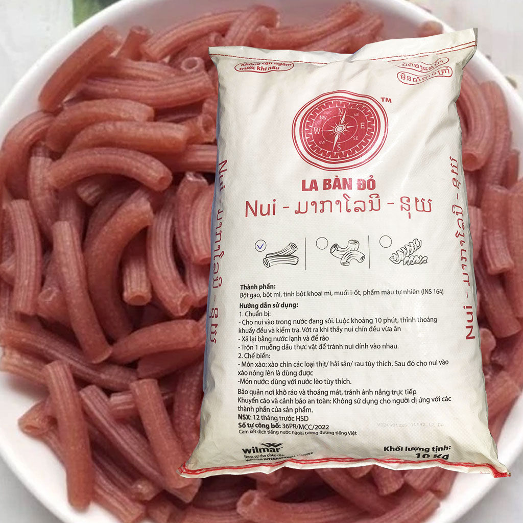 Nui ống dài đỏ La Bàn Đỏ bao 10kg