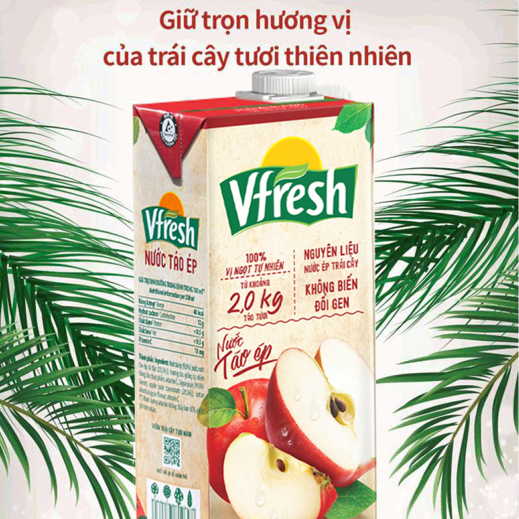 Nước táo ép Vfresh 1lít 