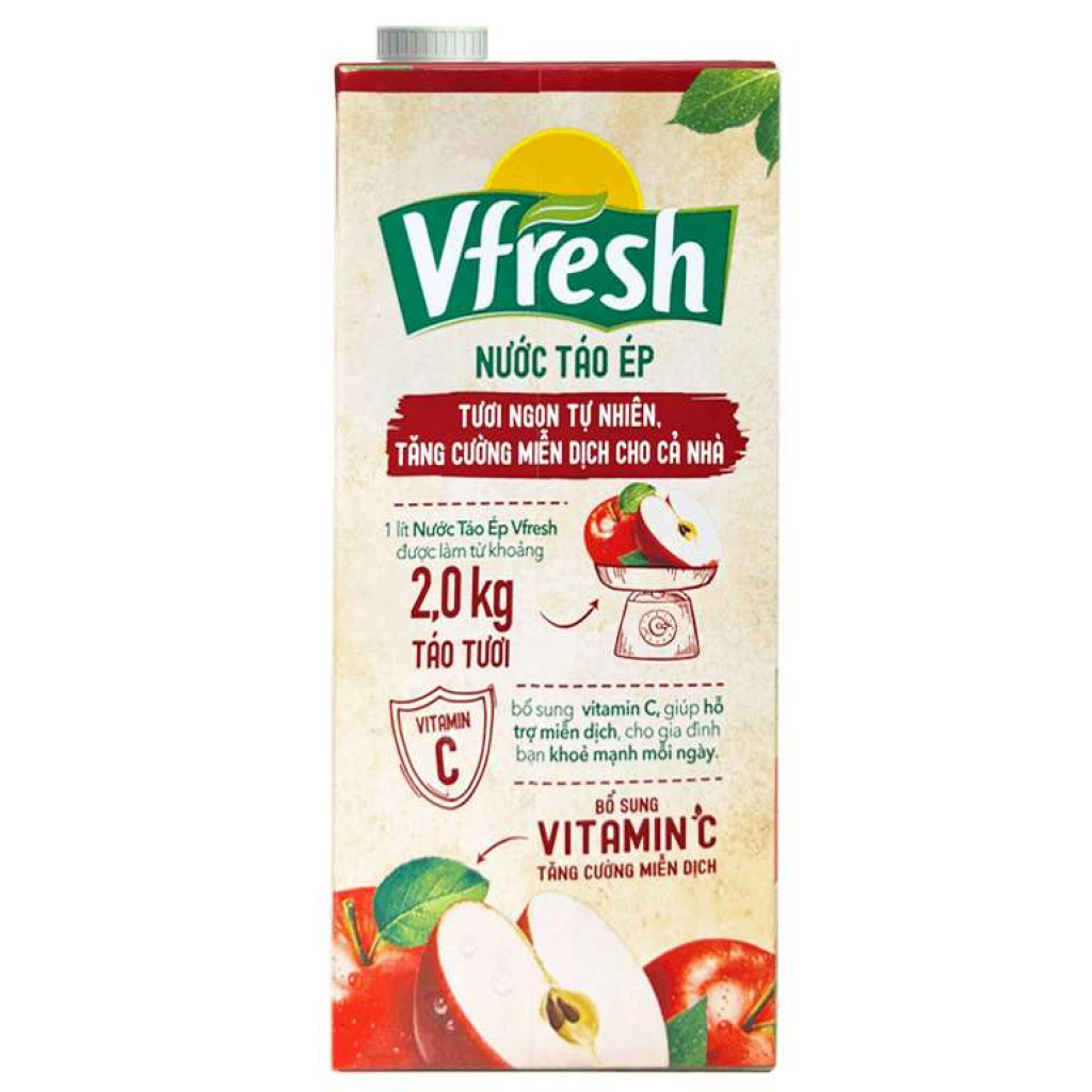 Nước táo ép Vfresh 1lít 
