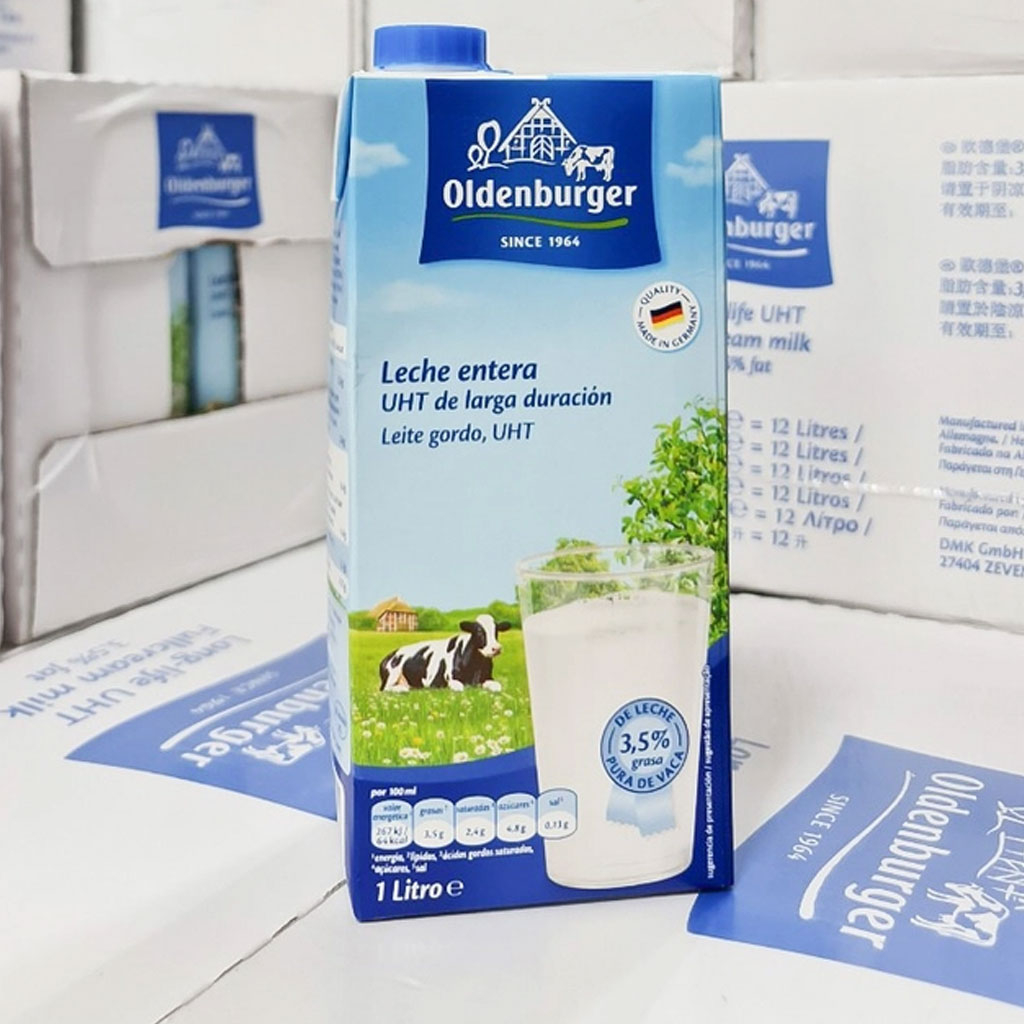Sữa tươi tiệt trùng nguyên kem Oldenburger Milk Full Cream hộp 1L