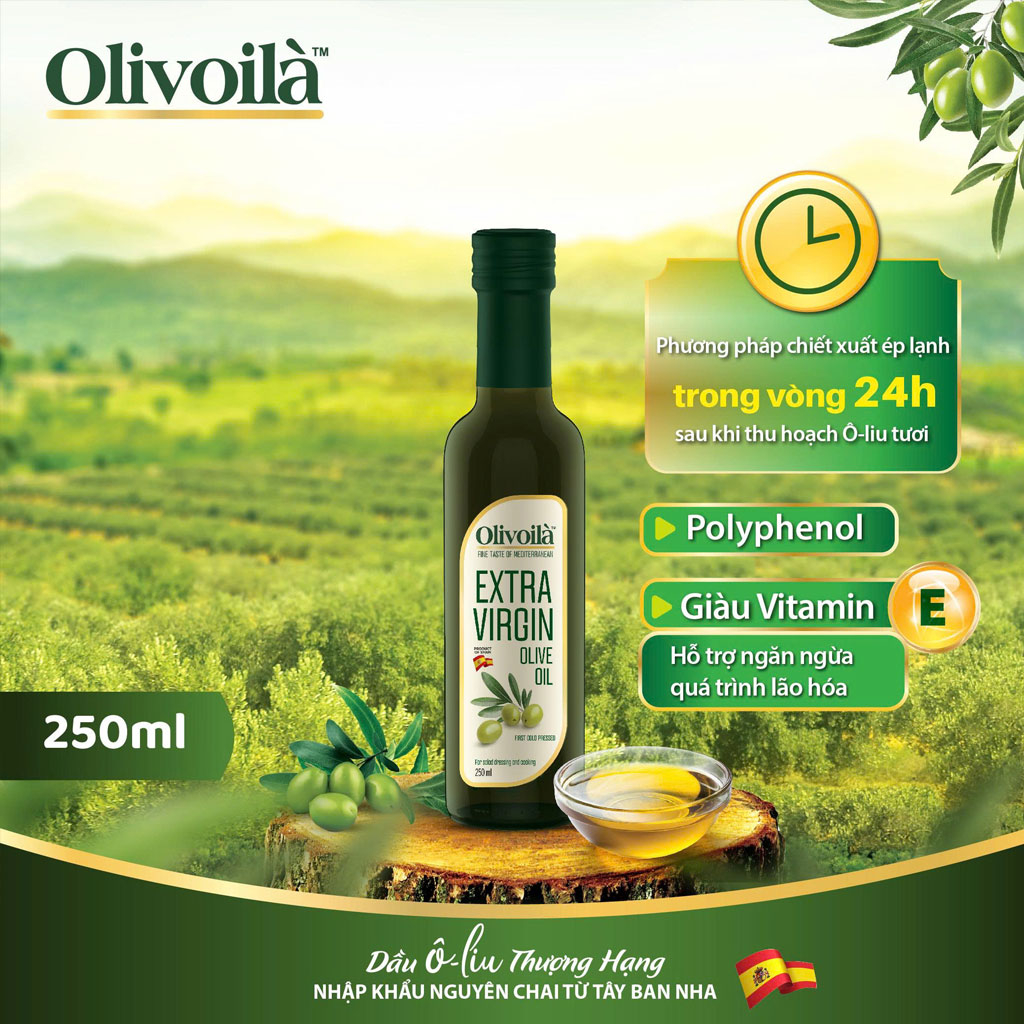 Dầu ô liu Olivoilà Extra Virgin olive oil 250ml