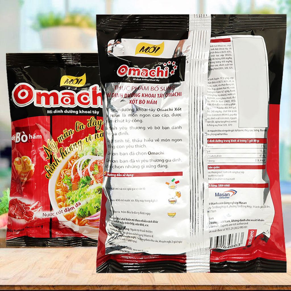Mì khoai tây Omachi xốt bò hầm 80g