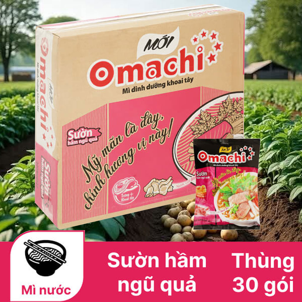 Mì khoai tây Omachi sườn hầm ngũ quả 80g