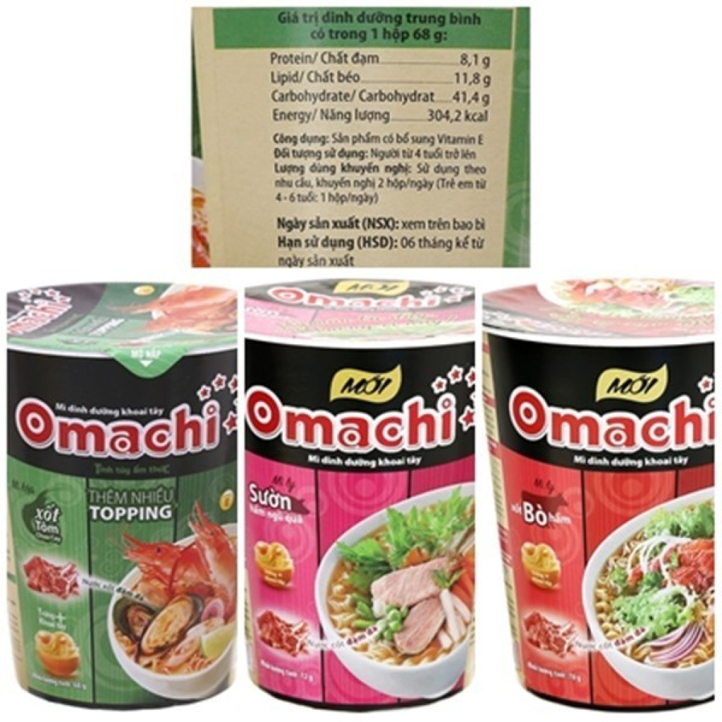 Mì khoai tây ly Omachi 66g