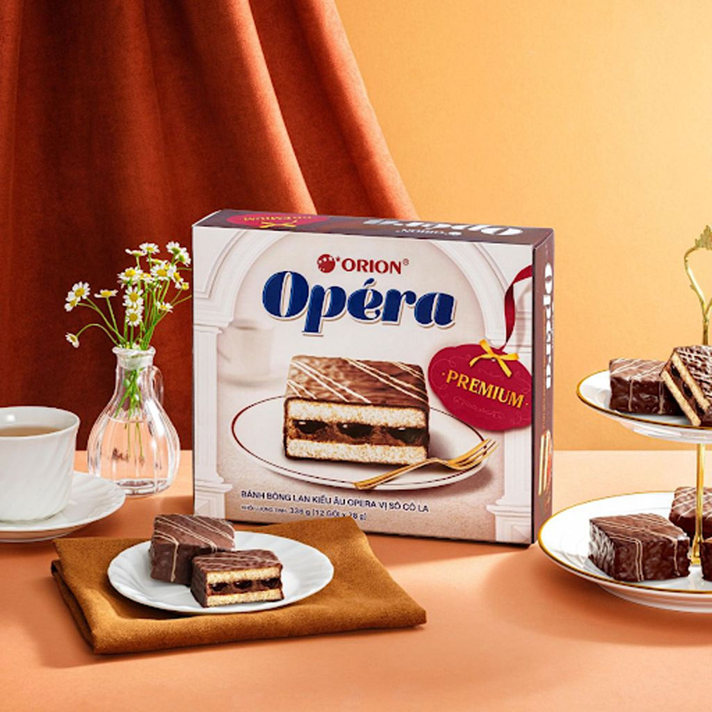 Bánh mềm kiểu Âu Orion Opéra Socola 336g (12 cái)