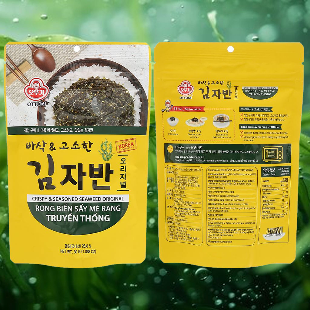 Rong biển sấy mè rang truyền thống Ottogi 30g