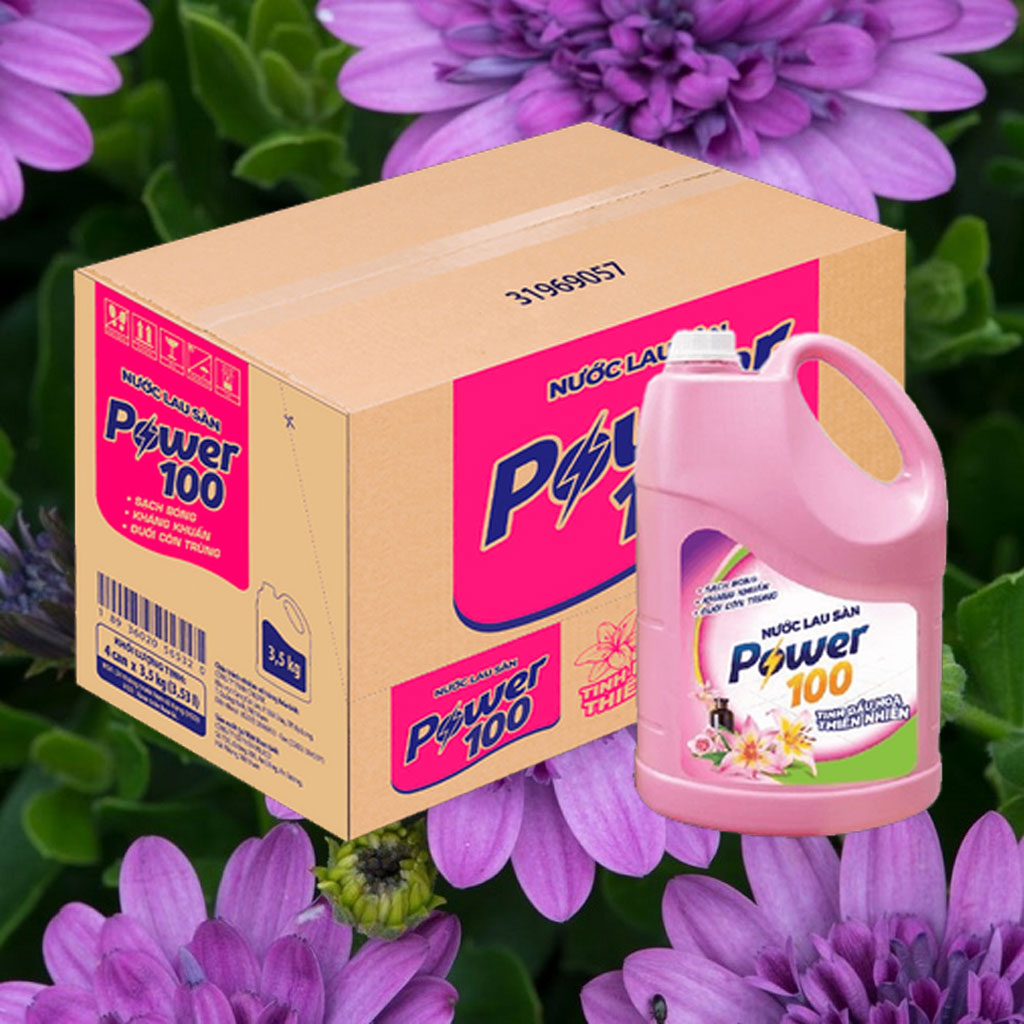 Nước lau sàn Power100 hoa thiên nhiên 3.5kg