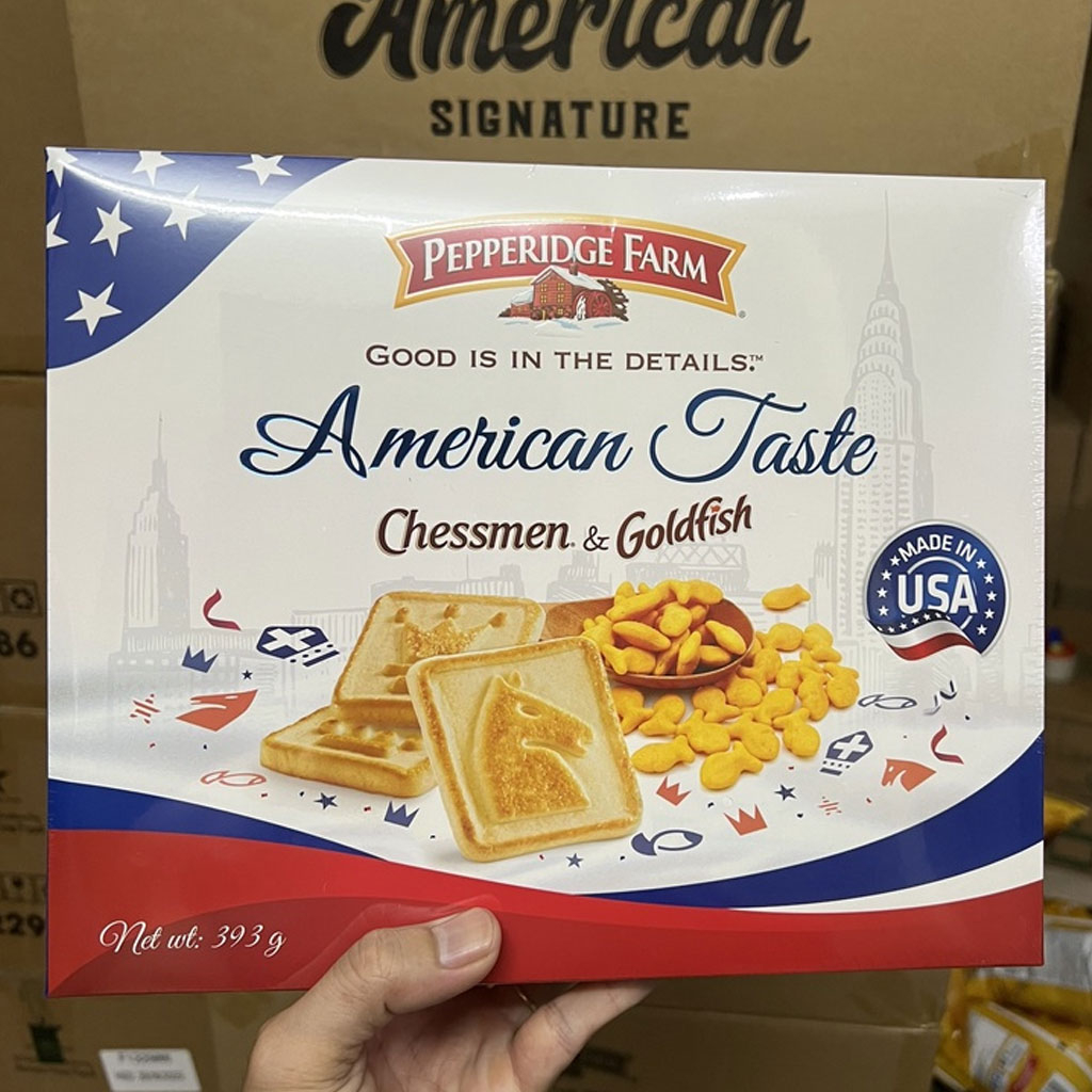 Bánh quy Pepperidge Farm American Taste Chessmen Goldfish 393g F122979