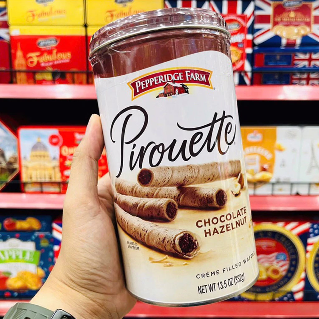 Bánh ống vị sô-cô-la hạt dẻ Pepperidge Farm Chocolate Hazelnut 382g