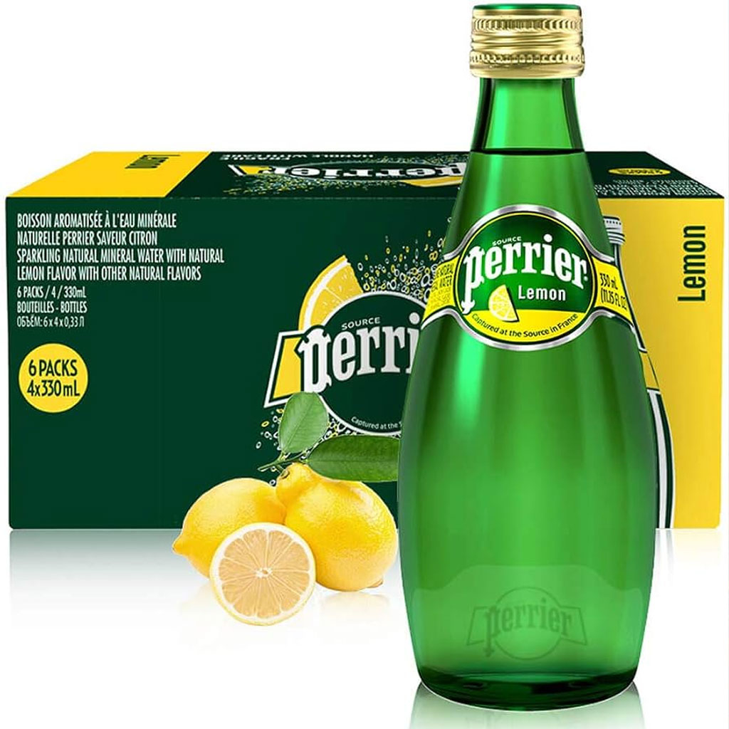 Nước khoáng chanh vàng Perrier Lemon chai 330ml B121856