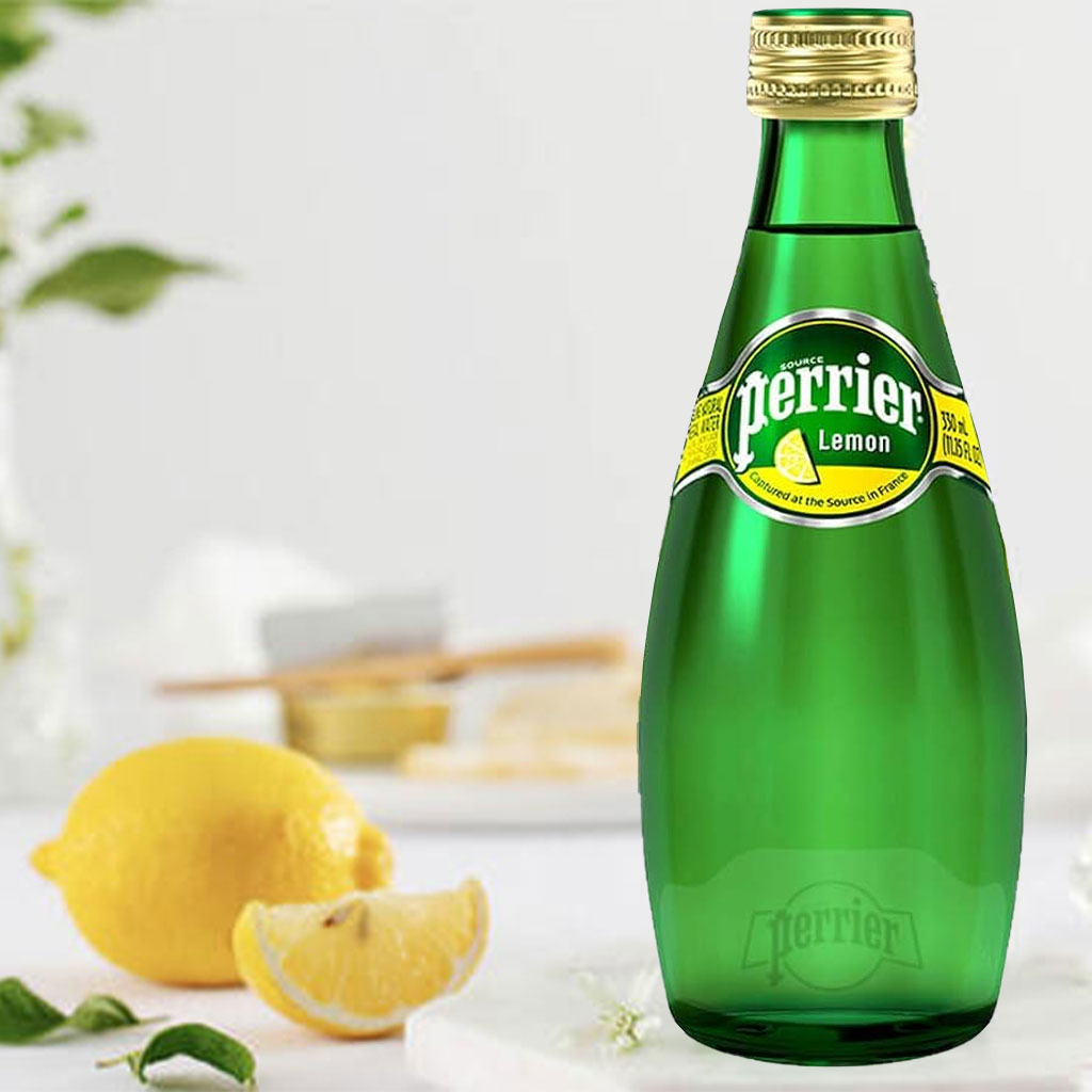 Nước khoáng chanh vàng Perrier Lemon chai 330ml B121856