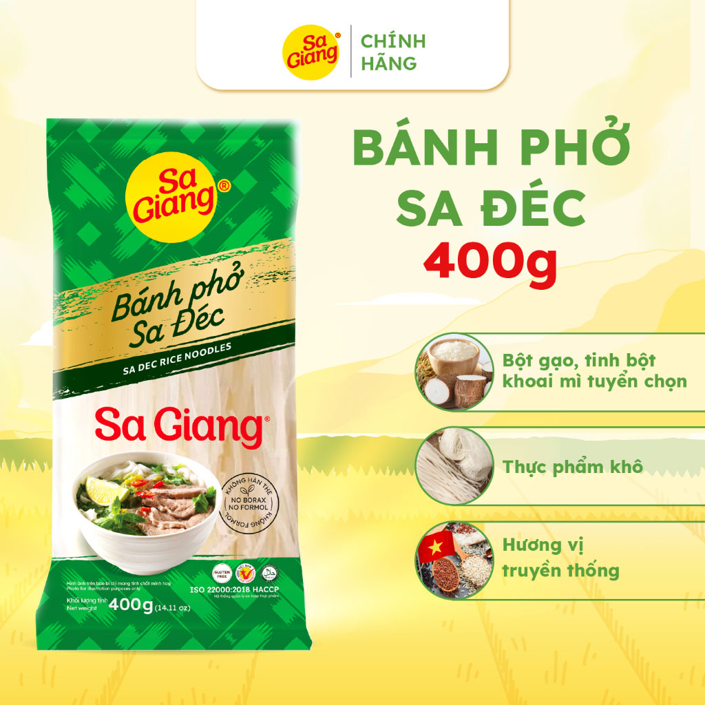 Bánh phở Sa Đéc Sa Giang 400g